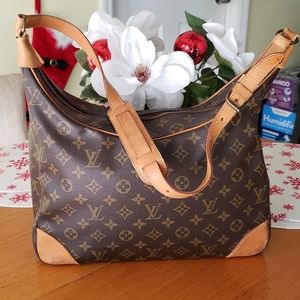Louis Vuitton Brown and Tan Shoulder Bag